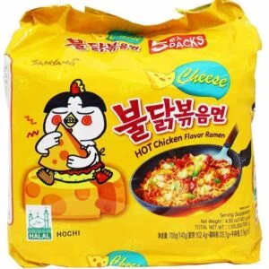 Samyang Buldak Cheese Hot Chicken Flavour Ramen Noodles Pack of 5x140g
