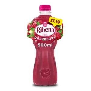 Ribena Raspberry Juice Drink 500ml £1.19  红莓 饮料